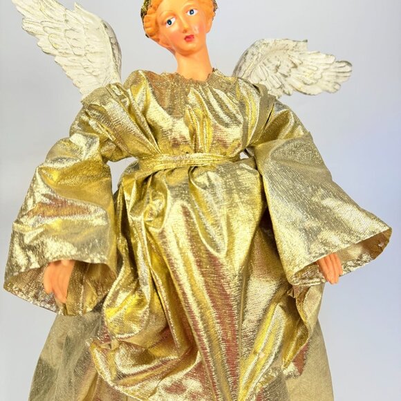 Angel Tree Topper Fontanini italian Style Elegant Gold Vintage Christmas Resin H - Picture 15 of 16